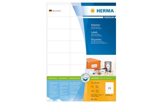 118996 Herma 4453 Etikett HERMA premium A4 70x36mm (2400) 